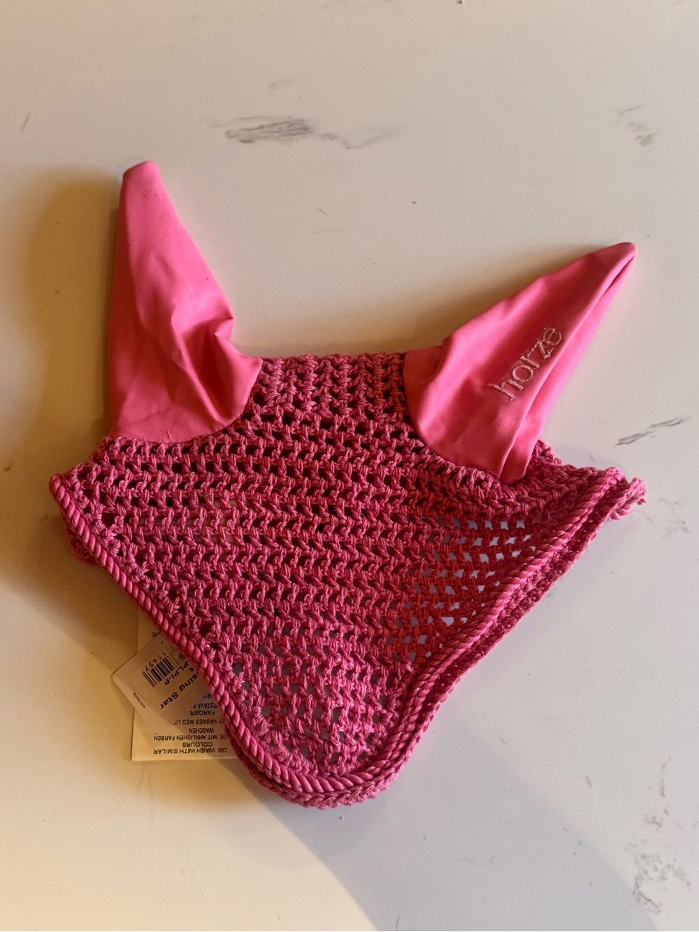 Pony Pink Crochet Ear Bonnet